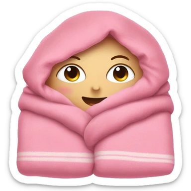 A pink cozy blanket sticker