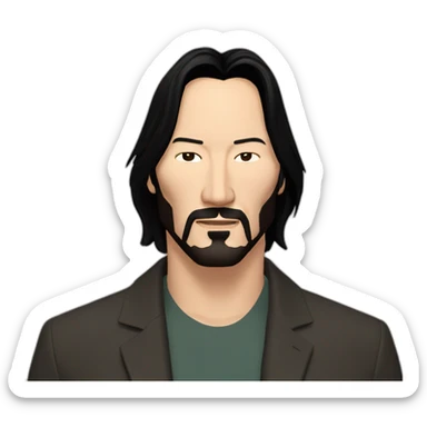 kazakh keanu reeves sticker