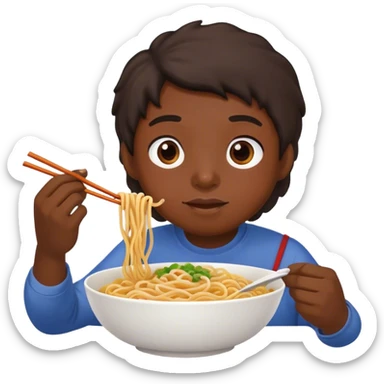 Paras eating noodles  sticker