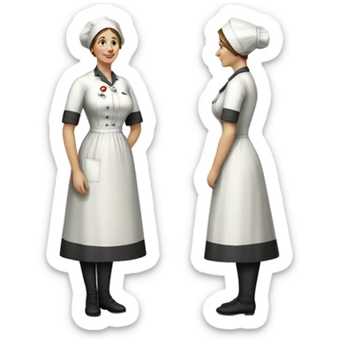 Full-length nurse 1870 sticker