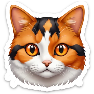 Small calico cat shorthair sticker