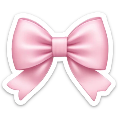 cute light pink bow sticker