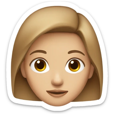 light brown hair girl with hazel eyes sticker