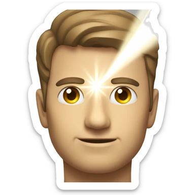 two light rays coming through the lenses sticker