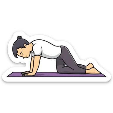 A man doing rehabilitation exercises on a yoga mat sticker