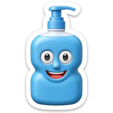 claymation style Harpic toilet cleaner bottle sticker