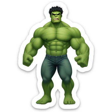 Hulk with no head sticker