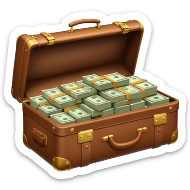 maleta con dinero sticker