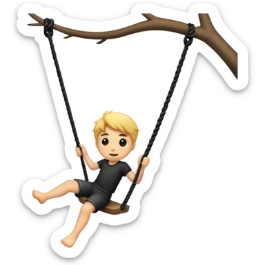 black rope swing  sticker