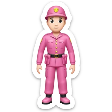 Pink army man  sticker