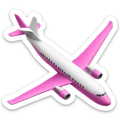 Pink airplane  sticker