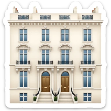 white notting hill townhouse sticker