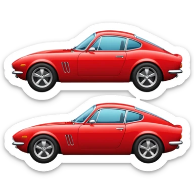 red sports car sticker