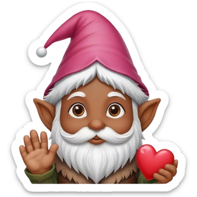 Cinematic 32k HD, Extremely detailed image of a Valentine’s Day Gnome, each hair, eye, and paw is shown in stunning detail as though captured in a timeless photograph, rich textures, visually rich, so lifelike that it feels like it could leap off the page at any moment sticker