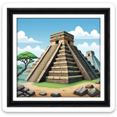 mayan ruins mexico sticker