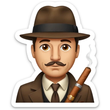 mafia boss cigar sticker