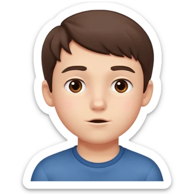 A boy showing right cheek to her mother asking for a gentle playful slap only boy no picture of mother included in emoji
Give side view of right cheek sticker