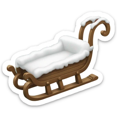 White Christmas sled sticker