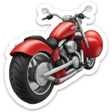 red motorcycle fast sticker