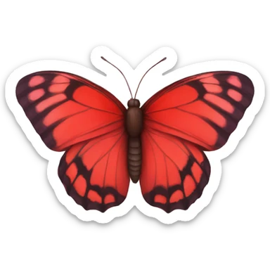 red butterfly sticker