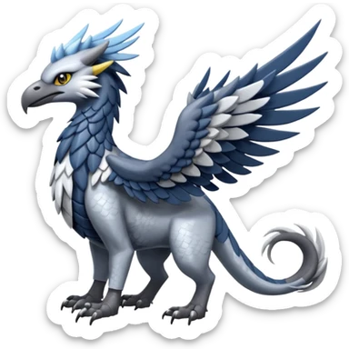 Palkia-Dialga-Nargacuga-Silvally-Gryphon-Griffin-Griffon-Hippogriff-fusion-hybrid-animal-creature  sticker