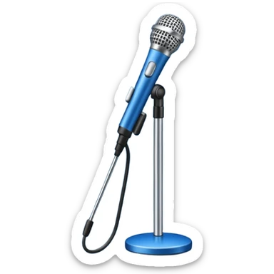 Microphone Stand blue sticker
