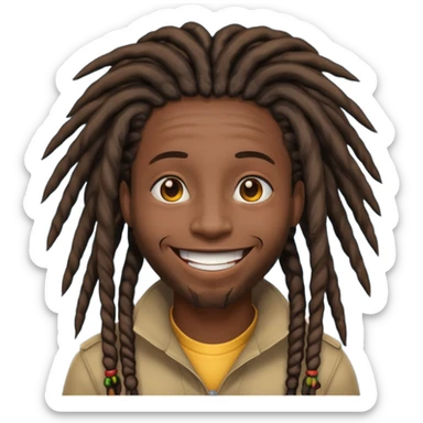 a black african with dreadlocks emoji sticker