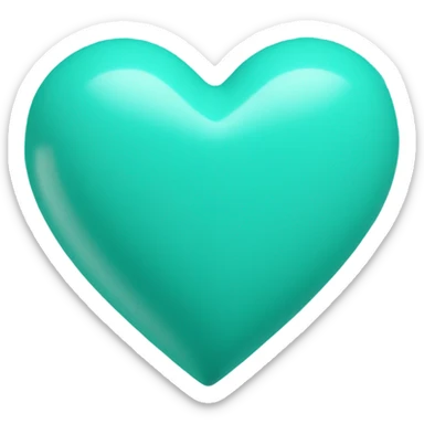 Turquoise heart  sticker