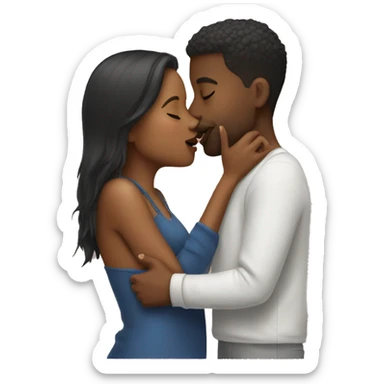 Girl kissing boyfriend  sticker