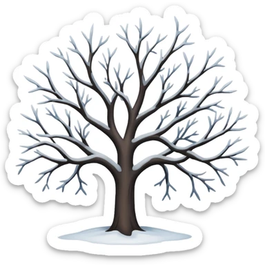 winter tree sticker