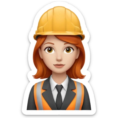 Redheaded cunsturactor woman with suit sticker