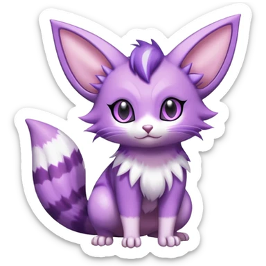 Shiny Furret-Purrloin-Espeon-Hybrid (Full body) sticker
