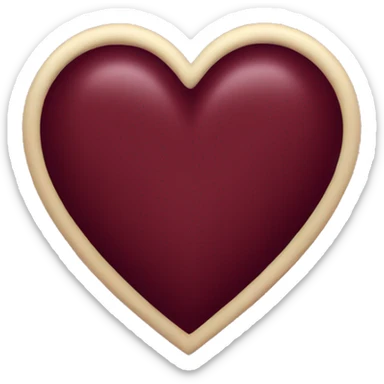 burgundy heart sticker