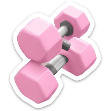 Pale pink single dumbbell sticker