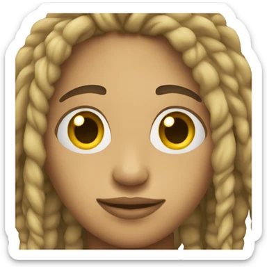 light skin with dreads sticker