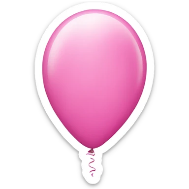 Pink balloon sticker