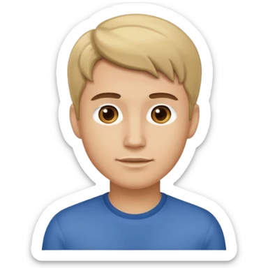 male darkblond hari from riht sticker