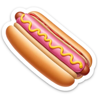 pink hot dog  sticker