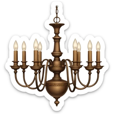 Antique vintage cheap old-school academia chandelier sticker