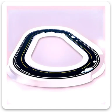 Kreis Racetrack with snow in winter sticker