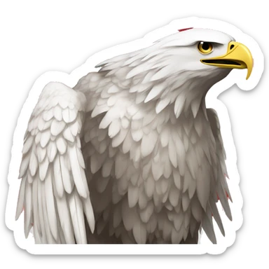 make an eagle in the colorsof the Polish flag sticker