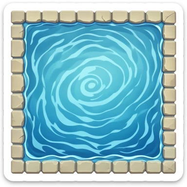 RPG water terrain tile top-down view sticker