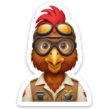 pilot rooster sticker