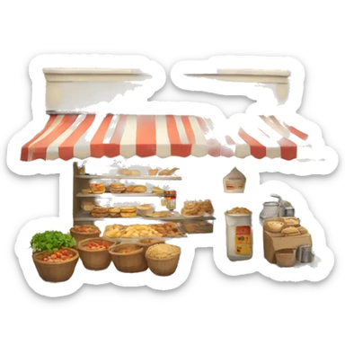 Greek street food shop sticker