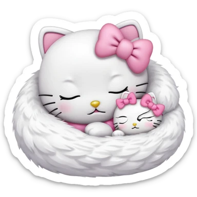 Hello kitty sleeping  sticker