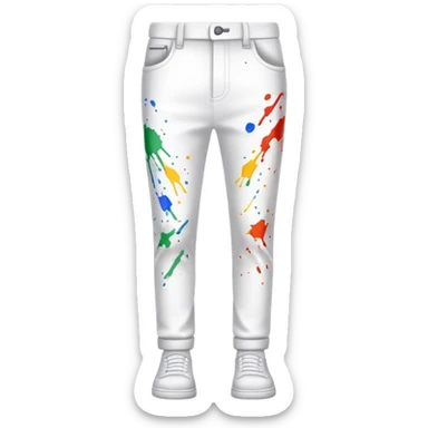 (white paint splatter) on pant lap sticker