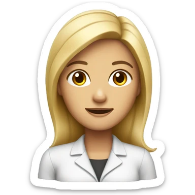 trusting female phone representative sticker