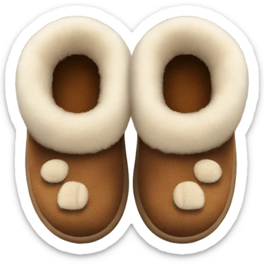 brown cozy UGG slippers sticker