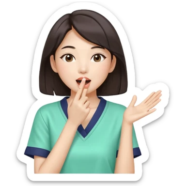 밝고 들뜬 표정의 20대 한국 여자, 여름 옷차림, 두 손을 입 근처에 두고 외치는 듯한 포즈. 민트색 배경, 유쾌한 광고 포스터 느낌, MZ 감성.

휴양용 옷차림 sticker