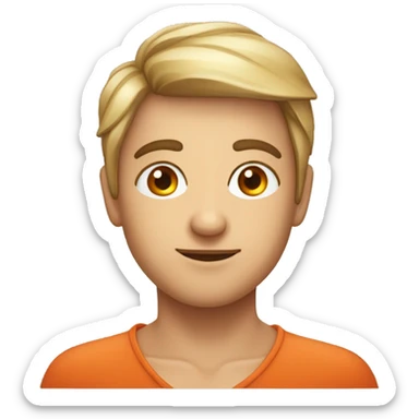 faccia con gli occhi rossi e socchiusi e la bocca aperta sticker